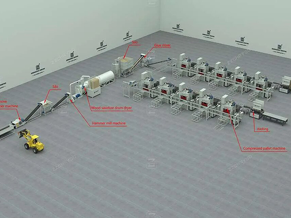 模壓托盤(pán)生產(chǎn)線(xiàn)示圖